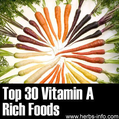 Top 30 Vitamin A Rich Foods