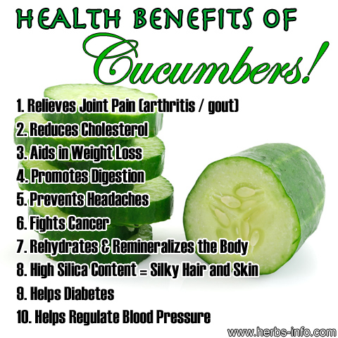 Health Benefits Of Cucumbers