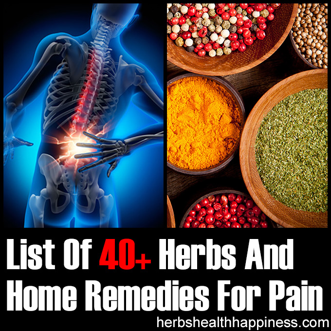 List Of 40+ Herbs And Home Remedies For Pain