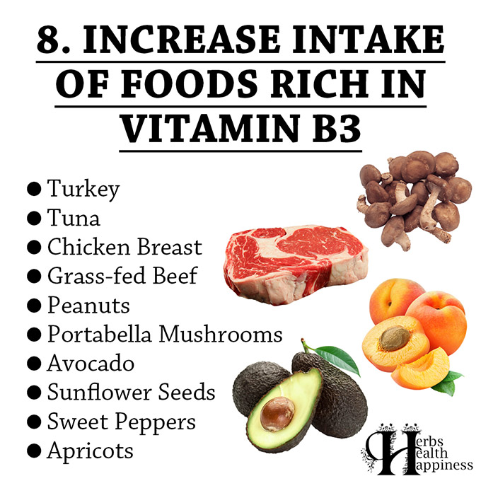 Increase Intake Of Foods Rich In Vitamin B3