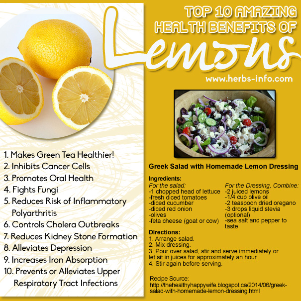 Top 10 Amazing Health Benefits Of Lemons