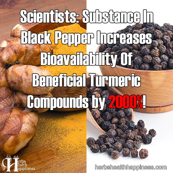 Substance In Black Pepper Increases Bioavailability Of Beneficial Turmeric Compounds by 2000