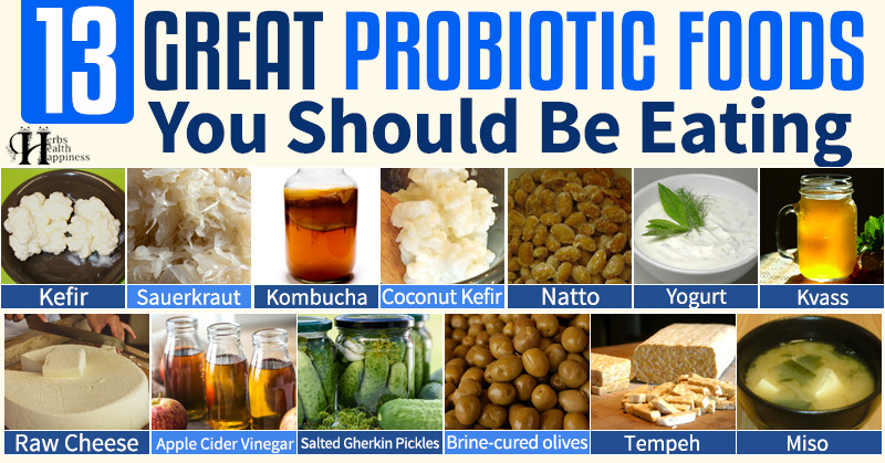 Herbs Health Amp Happiness 13 Great Probiotic Foods You Should Be Eating