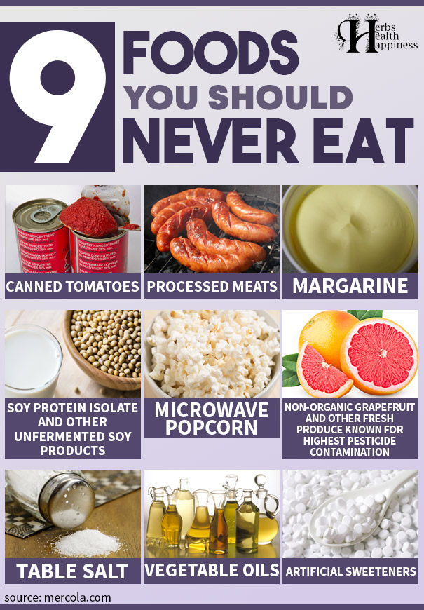 9 Foods You Should Never Eat