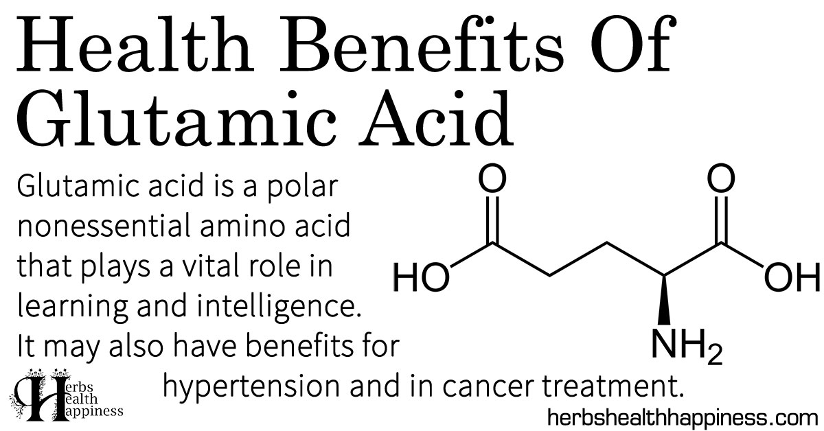 Health Benefits Of Glutamic Acid