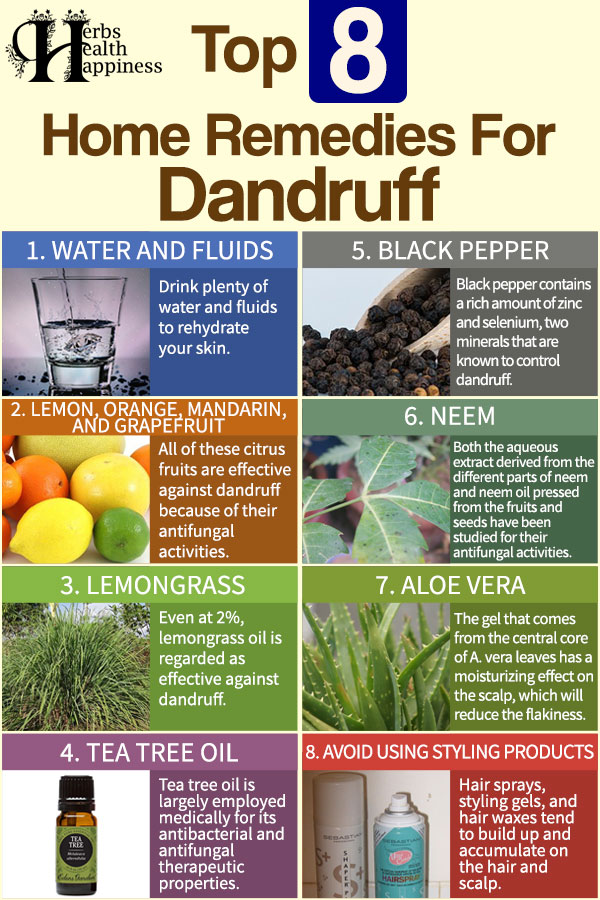 Top 8 Home Remedies for Dandruff