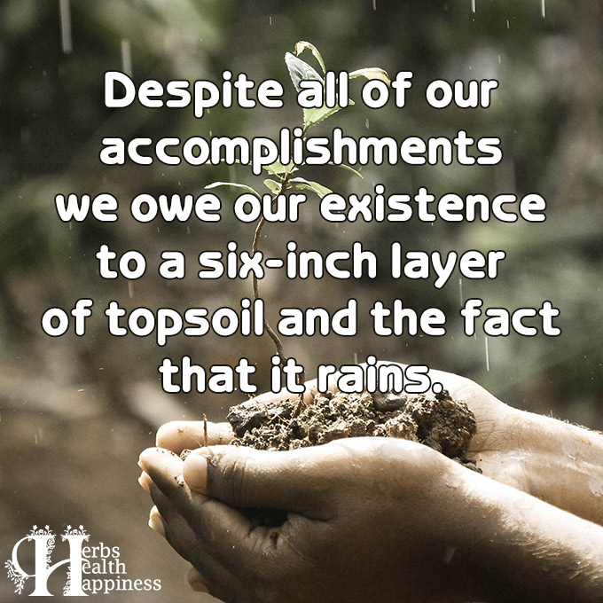 Despite All Of Our Accomplishments We Owe Our Existence