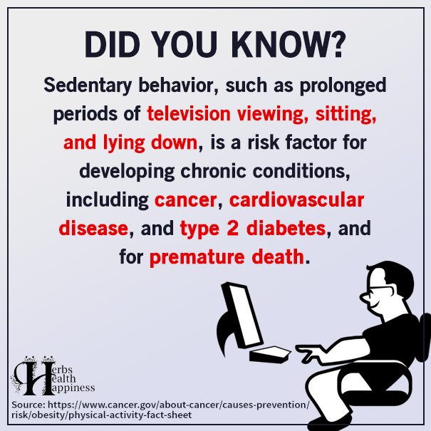 Sedentary Behavior Such As Prolonged Periods Of Television Viewing
