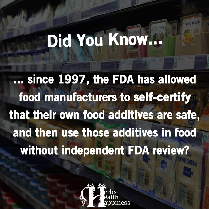 Since 1997 FDA Has Allowed Food Manufacturers