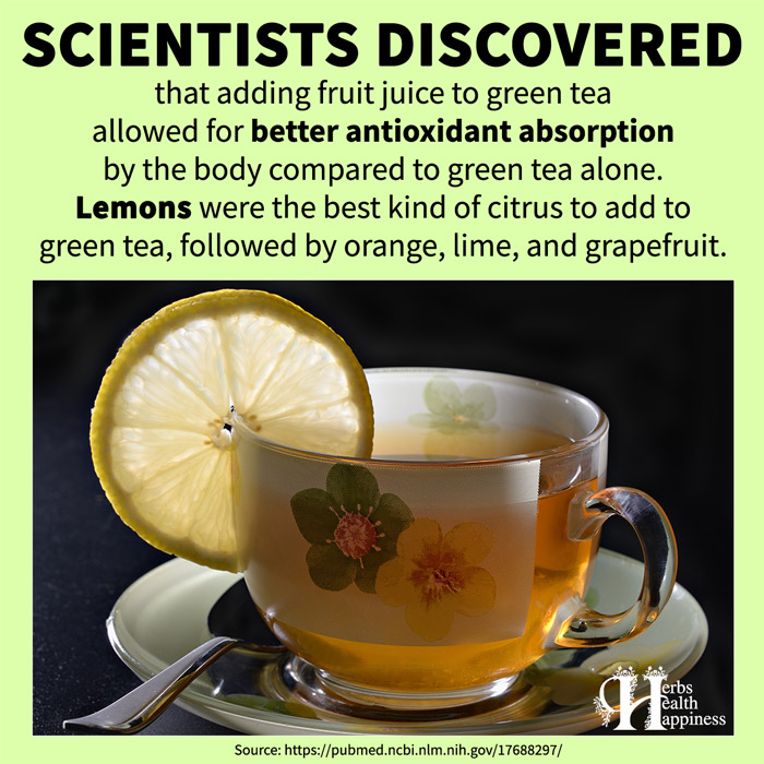 Science - Adding Lemon Juice To Green Tea Enhances Its Health Benefits