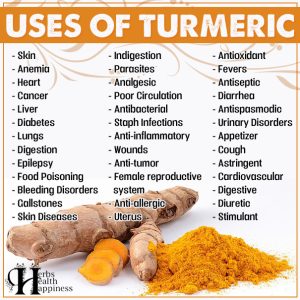 Uses And Health Benefits Of Turmeric - Herbs Health & Happiness